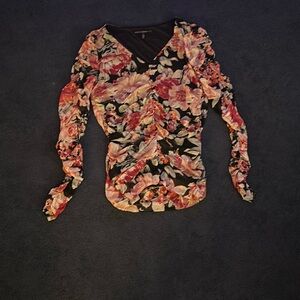 White House Black Market, ruching blouse Size L